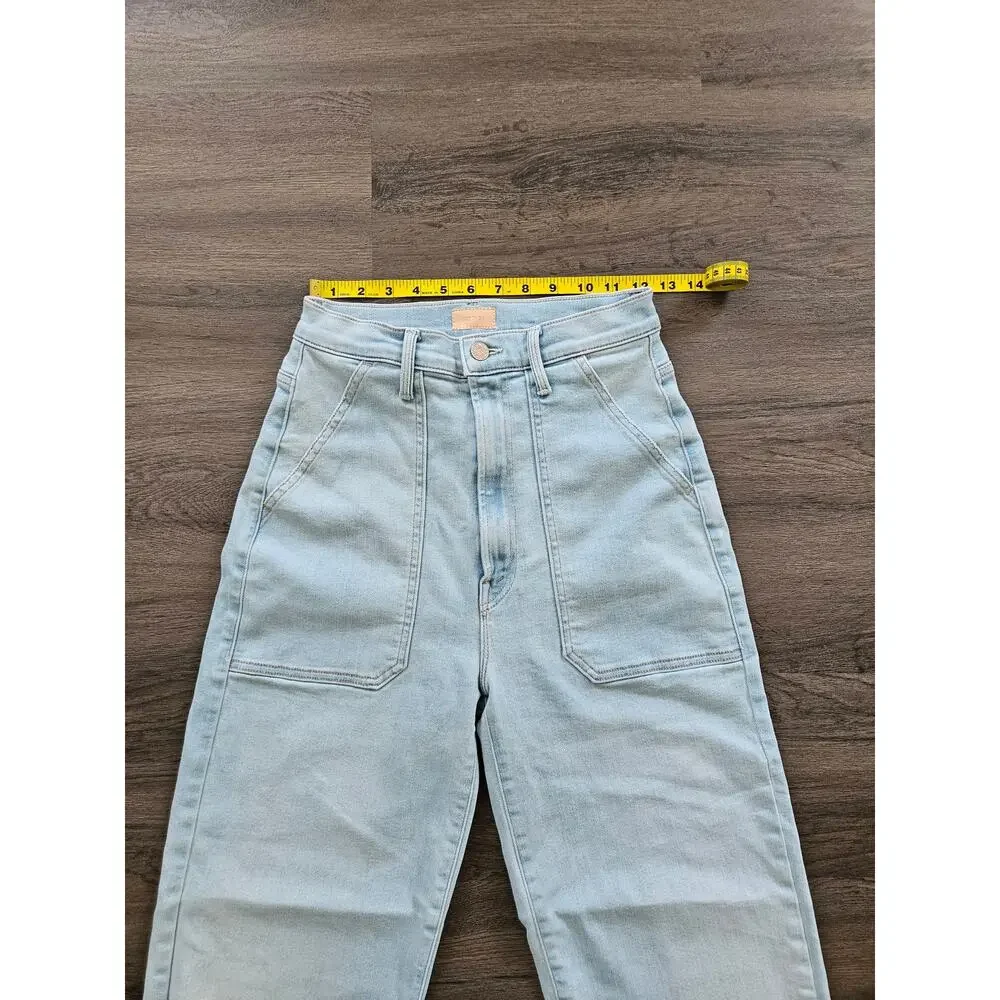 Mother Denim Women's The Wrapper Patch Springy Ankle Jeans Chill Pill Size 26 - Picture 13 of 16